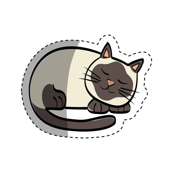 Carino gatto cartone animato — Vettoriale Stock