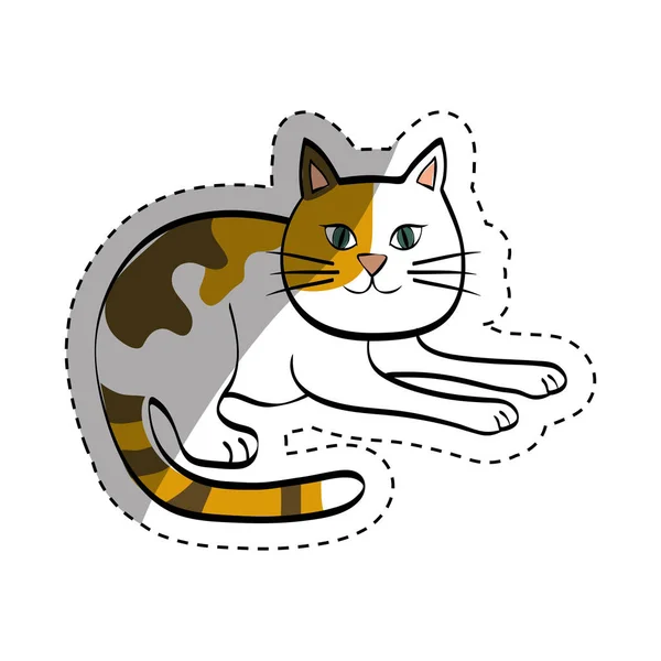 Симпатичный кошачий мультфильм — стоковый вектор