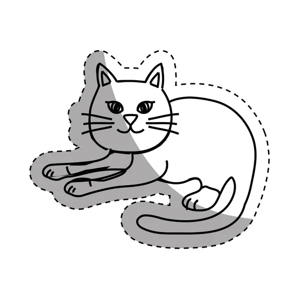 Dessin animé mignon chat — Image vectorielle