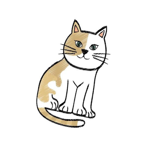 Dessin animé mignon chat — Image vectorielle