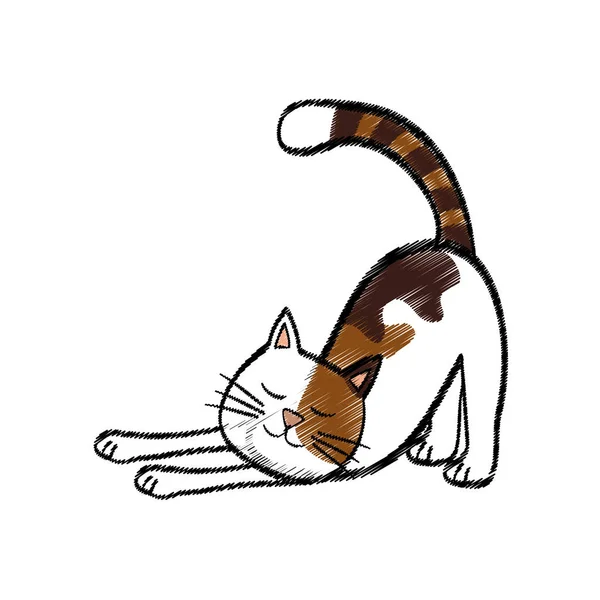 可爱的猫漫画 — 图库矢量图片