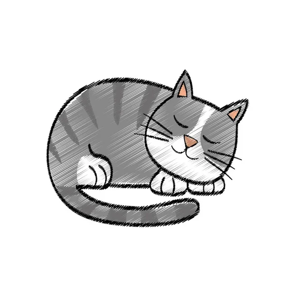 Dessin animé mignon chat — Image vectorielle