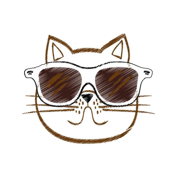 Roztomilé kočičí kreslené — Stockový vektor