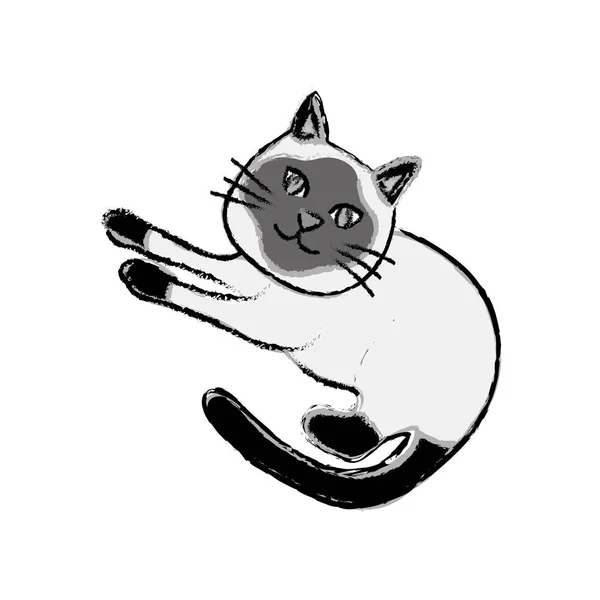 かわいい猫漫画 — ストックベクタ