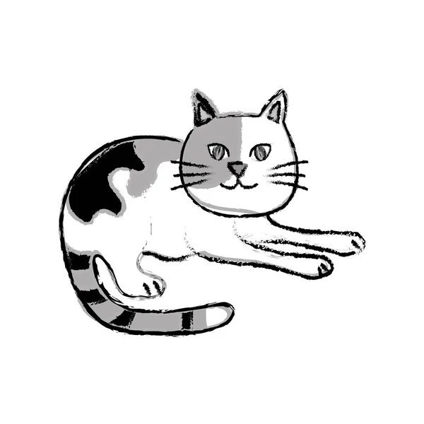 Lindo gato dibujos animados — Vector de stock