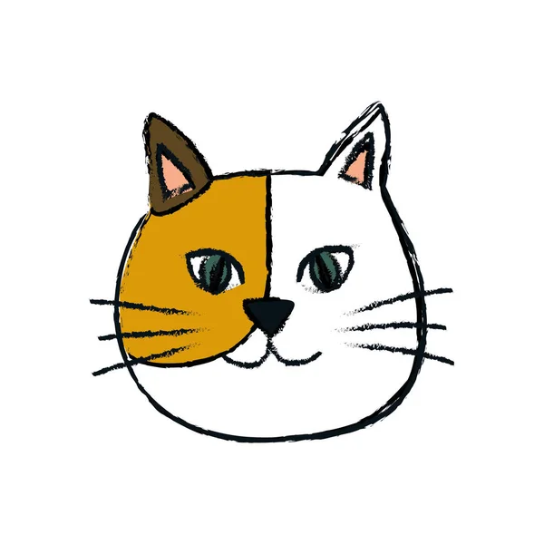 Lindo gato dibujos animados — Vector de stock