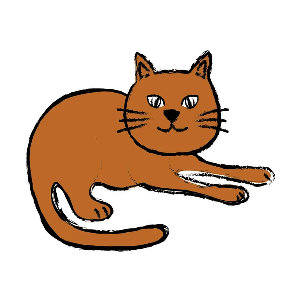 Dessin animé mignon chat — Image vectorielle