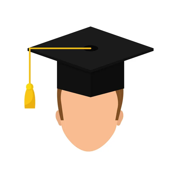 毕业学生帽子 — 图库矢量图片