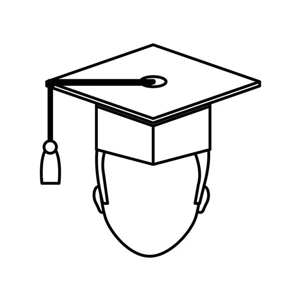 Chapéu de estudante de graduação — Vetor de Stock