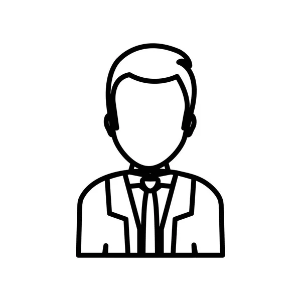 Businessman faceless profile — Stock Vector