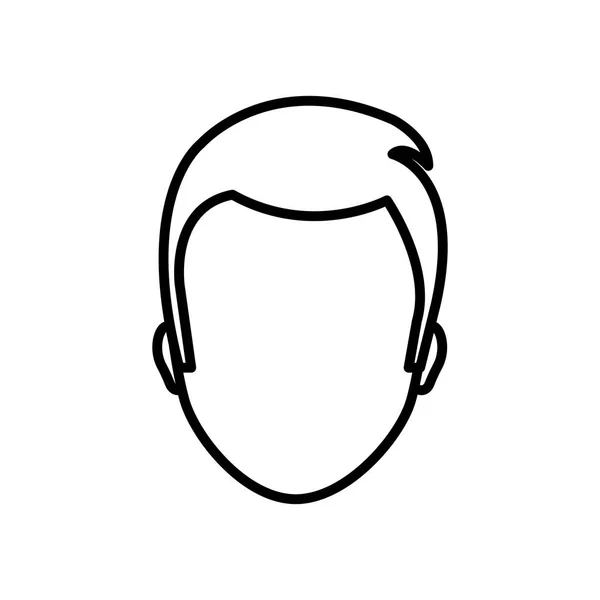 Uomo testa senza volto — Vettoriale Stock