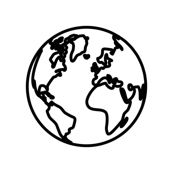 Карта мира Земли — стоковый вектор