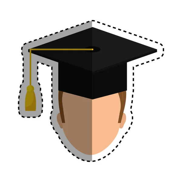 毕业学生帽子 — 图库矢量图片
