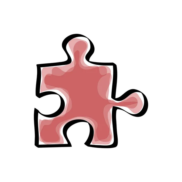 Isolated puzzle piece — Stock Vector