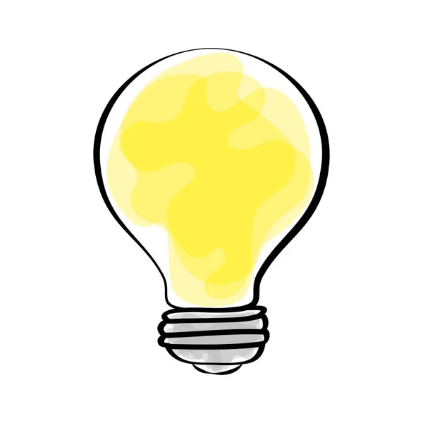 Luz da lâmpada desenhar — Vetor de Stock