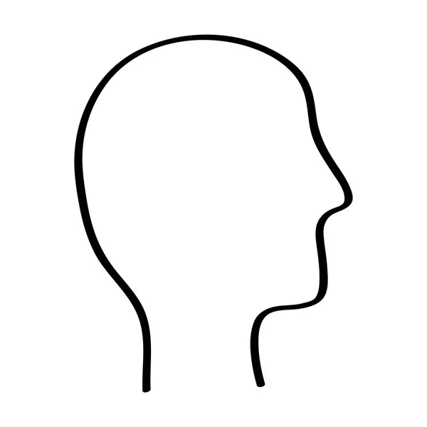 Human head silhouette — Stock Vector