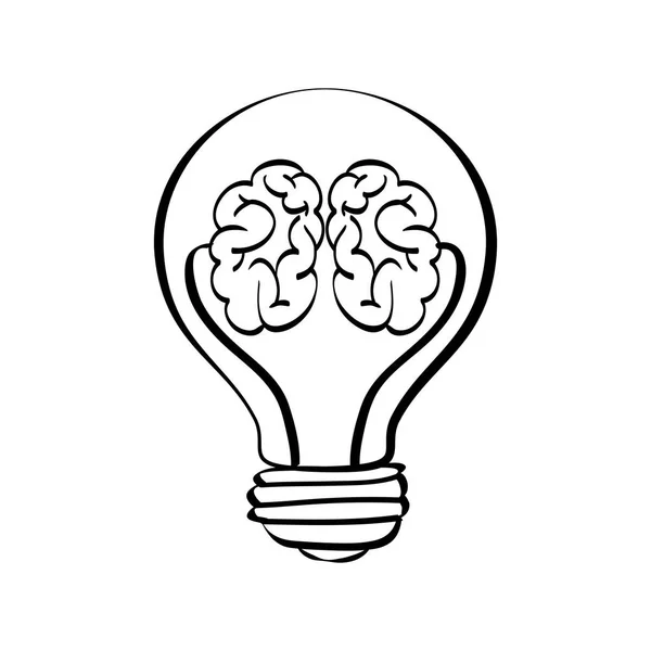 Bulb light draw — Stock Vector