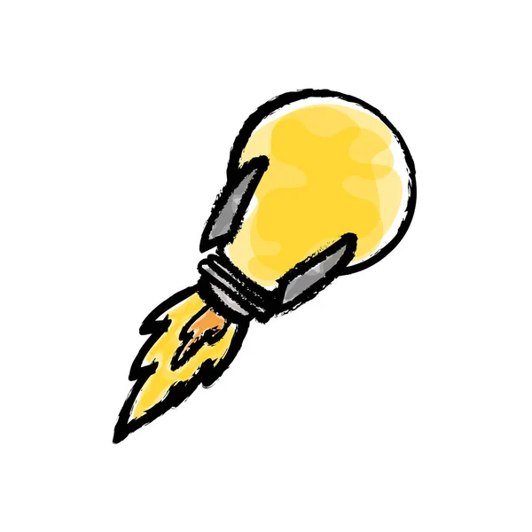 Bombilla de luz dibujar — Vector de stock