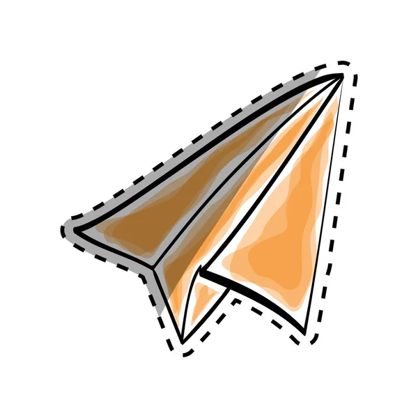 Origami plano de papel — Vector de stock