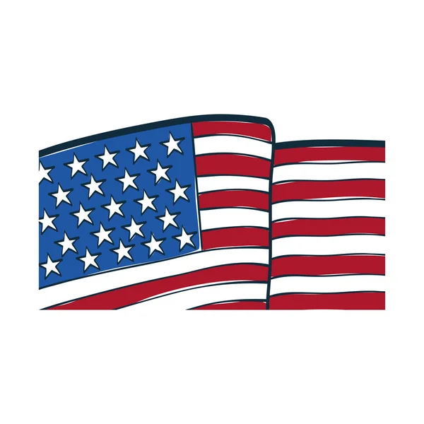 USA flaggan emblem — Stock vektor