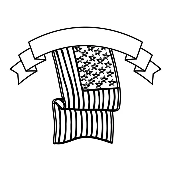 Emblema bandiera Usa — Vettoriale Stock