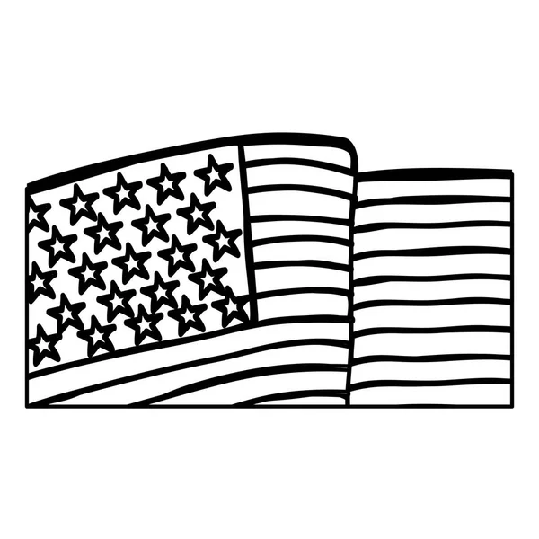 USA flaggan emblem — Stock vektor