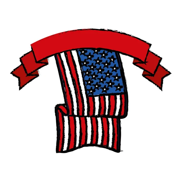 Эмблема флага США — стоковый вектор