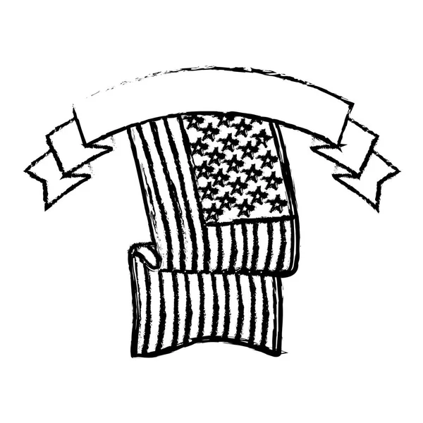 Emblème du drapeau américain — Image vectorielle