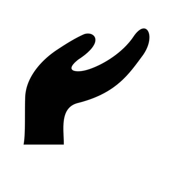Human hand silhouette — Stock Vector