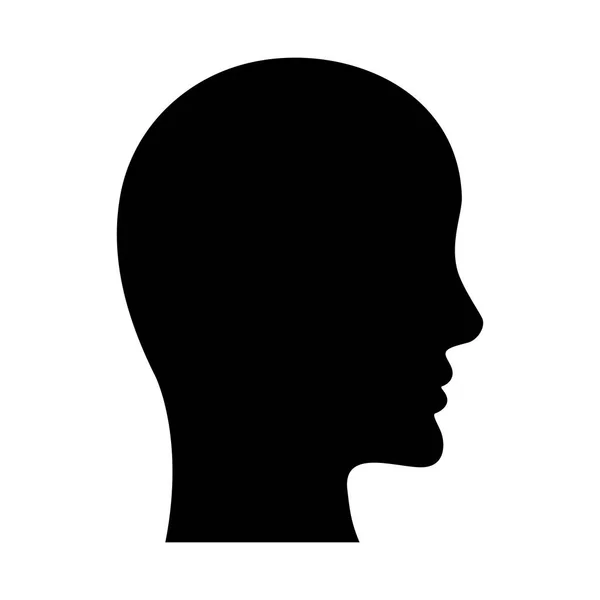 Human head silhouette — Stock Vector