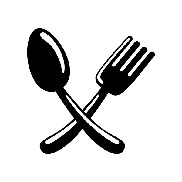 Simbol cutlery Restoran - Stok Vektor