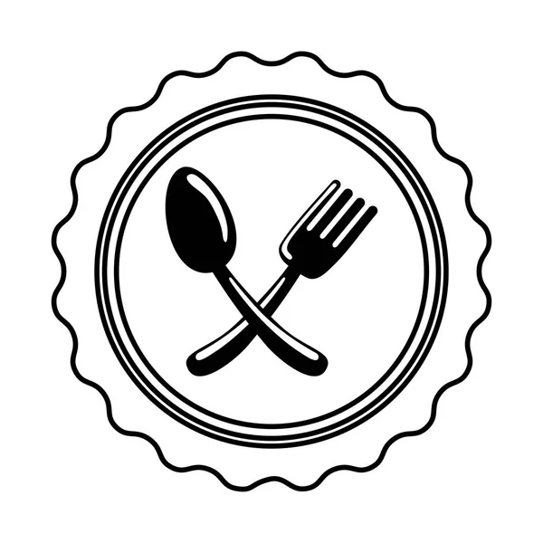 Símbolo de talheres restaurante — Vetor de Stock