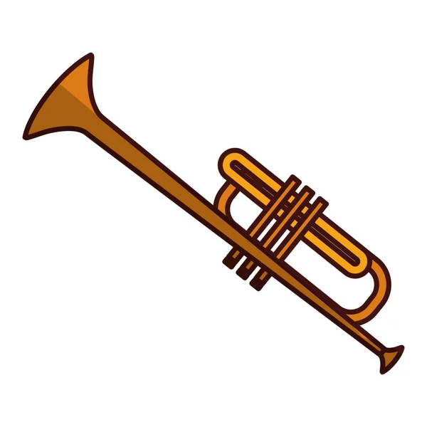 Зображення піктограми музики труби — стоковий вектор