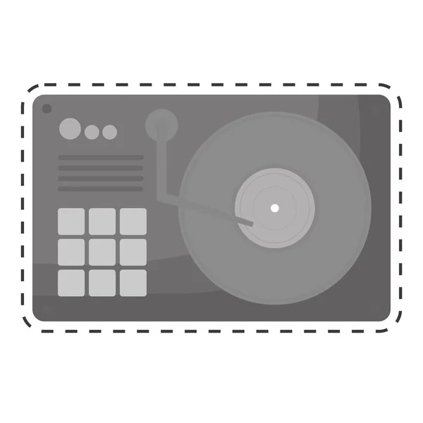 Draaitafel muziek pictogramafbeelding — Stockvector