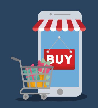 Online alışveriş ilgili simgeler resim