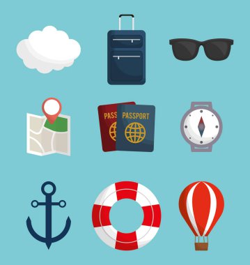 seyahat ilgili simgeler resim