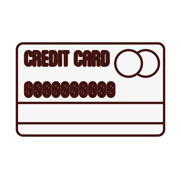 Ícone de cartão de crédito ou débito — Vetor de Stock