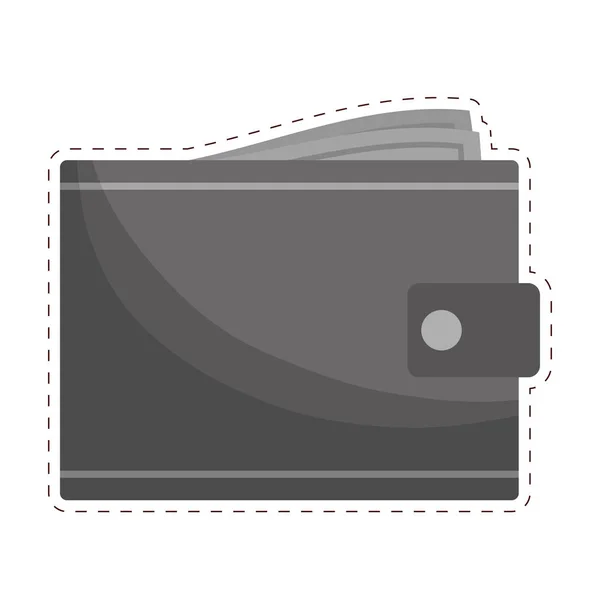 Immagine dell'icona del portafoglio chiuso — Vettoriale Stock