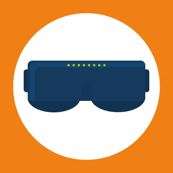 Smart glasses wearable technology icon image — Stock Vector