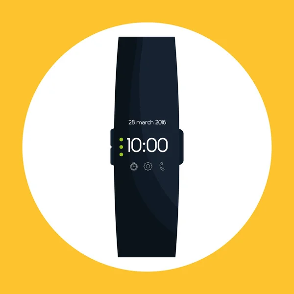 Ícone de tecnologia wearable smartwatch imagem —  Vetores de Stock