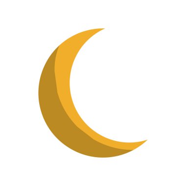 yellow moon icon clipart