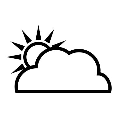 güneş ve bulut simgesi