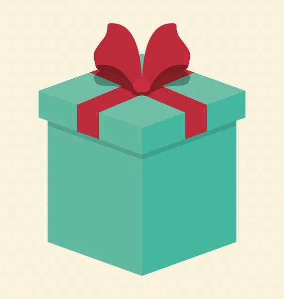 Geschenkbox mit Bogensymbol Bild — Stockvektor