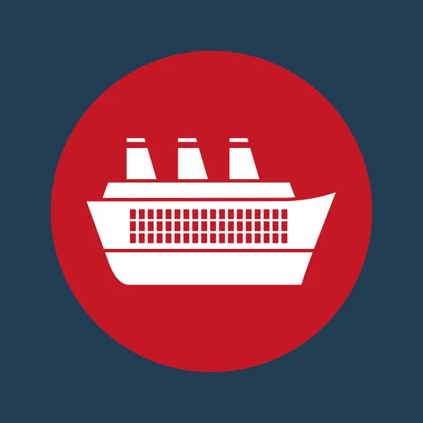 Imagen icono de crucero — Vector de stock