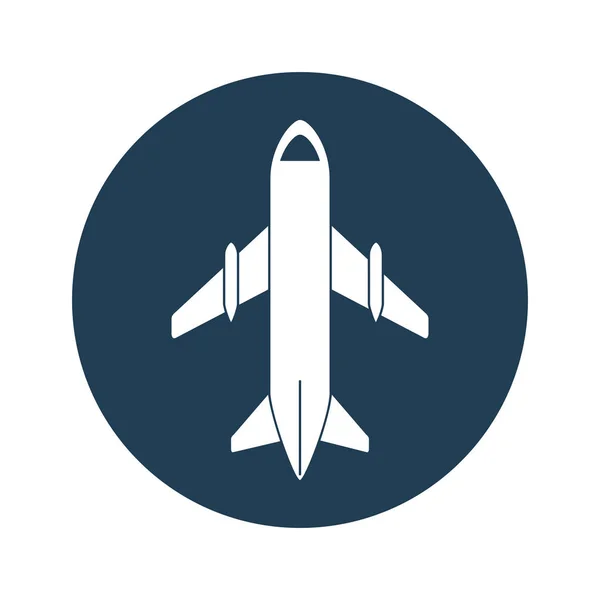 Flygplan emblem ikonbild — Stock vektor