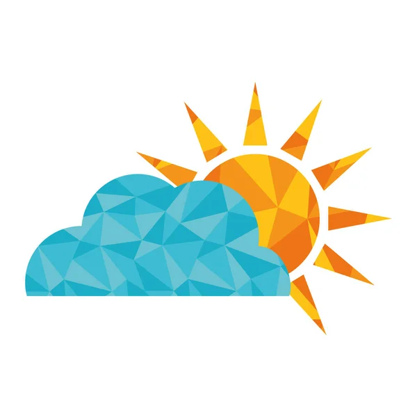 Sun and cloud icon — Stock Vector