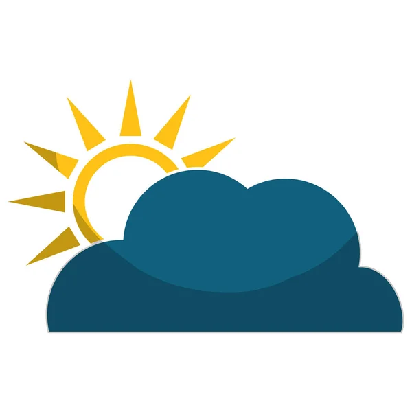 Sun and cloud icon — Stock Vector