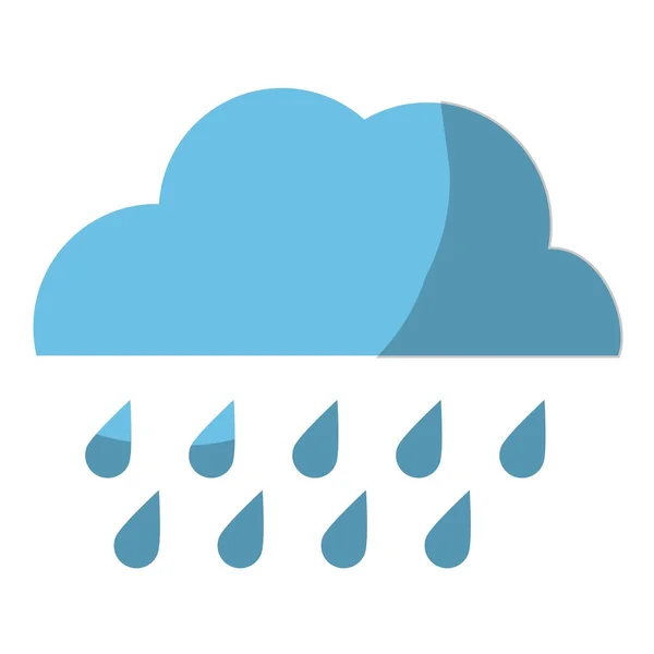 Cloud en water drops — Stockvector