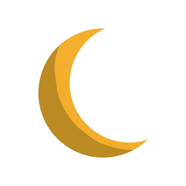 Yellow moon icon — Stock Vector