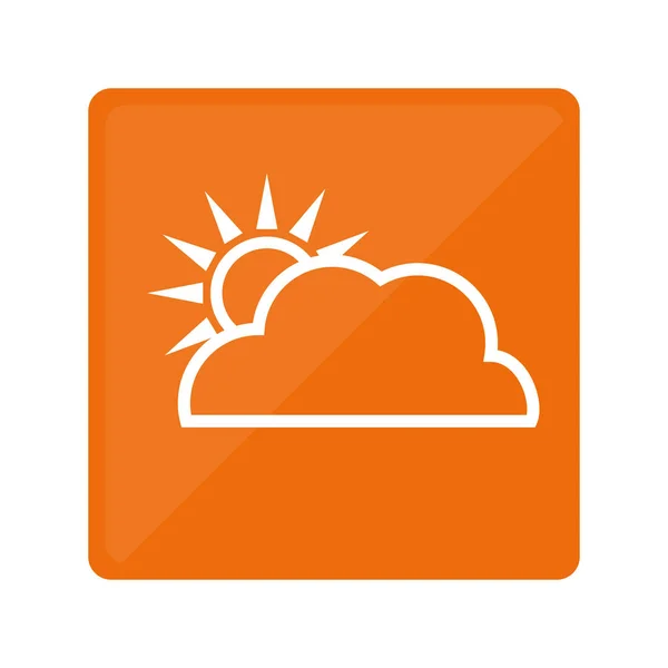 Sun and cloud icon — Stock Vector